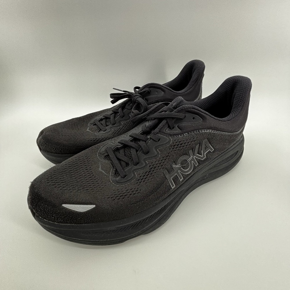 Hoka One M Bondi 9 All Black Men's Running Shoes Size 14D 12.5UK 49.5EUTrainer